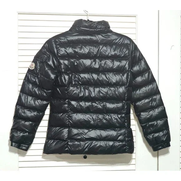 Moncler Women's Black Nylon Down Short Jacket Authentic Tag Size 1 Small 2978 - Picture 16 of 16